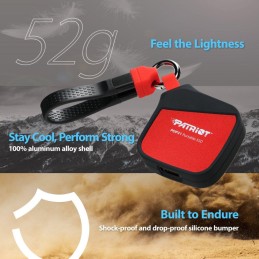 PATRIOT Portable SSD PDP31 2TB M.2 2230 format / USB 3.2 Gen2 / USB Type-C / externí / černo-červený