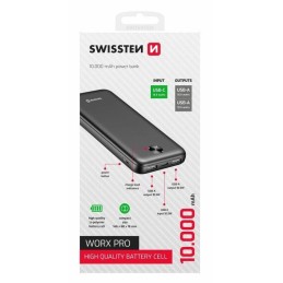 Swissten Power bank 10000 mAh WORX PRO - černá