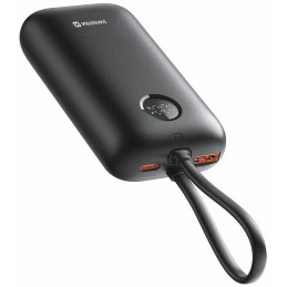 Swissten Power bank VOLTBOX 35W 10000 mAh s integrovanými kabely - USB-C, A, Lightning / černá