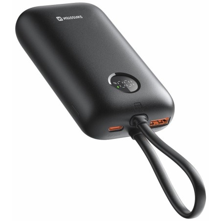 Swissten Power bank VOLTBOX 35W 10000 mAh s integrovanými kabely - USB-C, A, Lightning / černá