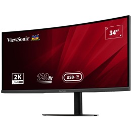ViewSonic VA3420C '34" 21:9, 3440 x 1440, SuperClear® VA zakřivený monitor, 120Hz, 2 HDMI, DP, USB, USB-C 96W, speakers,