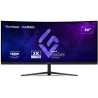 ViewSonic VX3418C-2K '34" 21:9, 3440 x 1440, VA, zakrzywiony 1500R, 180 Hz, 1 ms MPRT, 2 HDMI, 2 DP, głośniki, regulacja wysokoś