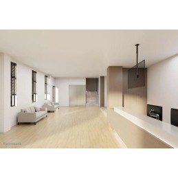 Neomounts CL35-340BL12 Flat Screen Ceiling Mount (Height: 106-156 cm)