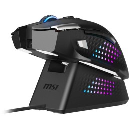 MSI herní myš VERSA PRO Wireless + Mouse Dock PRO/ bezdrátová/ 26.000 dpi/ 2,4GHz/ BT5.3/ USB/ RGB/ 15 tlačítek