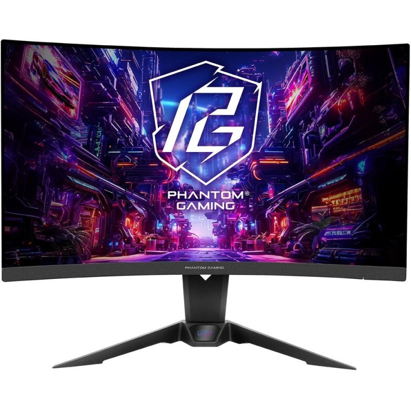 Phantom Gaming by Asrock monitor zakřivený PG27QRT2A 27"/VA/2560x1440/180Hz/300cd/m2/1ms/HDMI/DP/speaker/wifi anténa