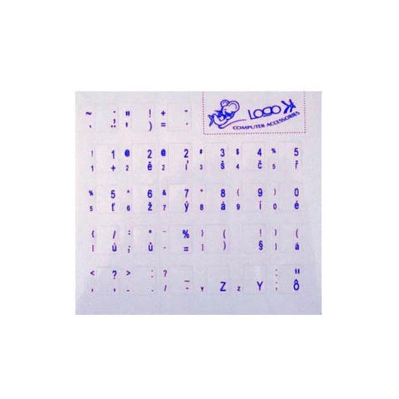 PremiumCord přelepky na klávesnici/ české/ modré