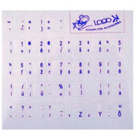 PremiumCord přelepky na klávesnici/ české/ modré