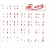 PremiumCord keyboard stickers/ Czech/ red