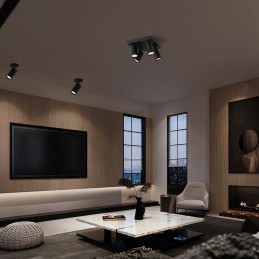 IMMAX NEO LITE PUNTO-1 SMART bodové svítidlo černé zdroj GU10 6W, RGB+CCT, Wi-Fi, BEACON, TUYA