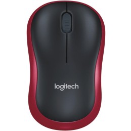 Logitech myš M185/ Bezdrátová/ Optická/ 1000dpi/ USB přijímač/ červená
