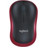Logitech myš M185/ Bezdrôtová/ Optická/ 1000dpi/ USB prijímač/ červená