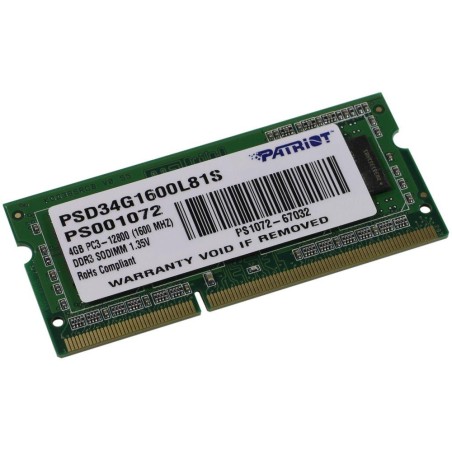 PATRIOT Ultrabook 4GB DDR3 1600MHz / SO-DIMM / CL11 / PC3-12800