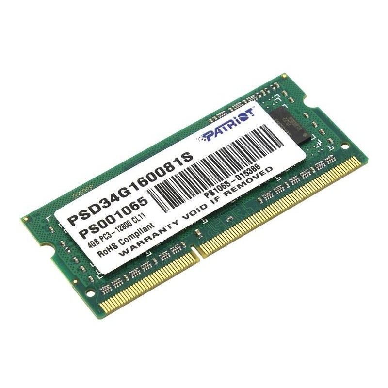 PATRIOT Signature 4GB DDR3 1600MHz/ SO-DIMM / CL11 / PC3-12800