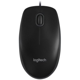 Logitech myš B100/ Drátová/ Optická/ 800dpi/ USB/ černá