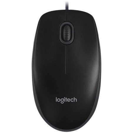 Logitech myš B100/ Drátová/ Optická/ 800dpi/ USB/ černá