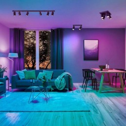 IMMAX NEO LITE PUNTO-2 SMART bodové svítidlo černé zdroj 2xGU10 6W, RGB+CCT, Wi-Fi, BEACON, TUYA
