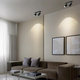 IMMAX NEO LITE PUNTO-2 SMART bodové svítidlo černé zdroj 2xGU10 6W, RGB+CCT, Wi-Fi, BEACON, TUYA