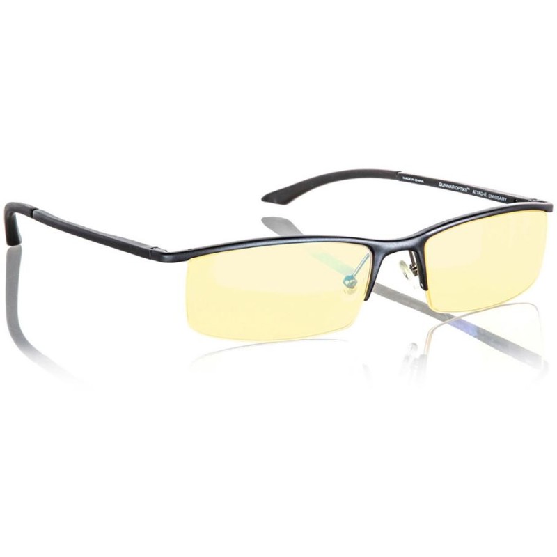 GUNNAR kancelářske/herní brýle EMISSARY ONYX * jantárová skla * BLF 65 * GUNNAR focus