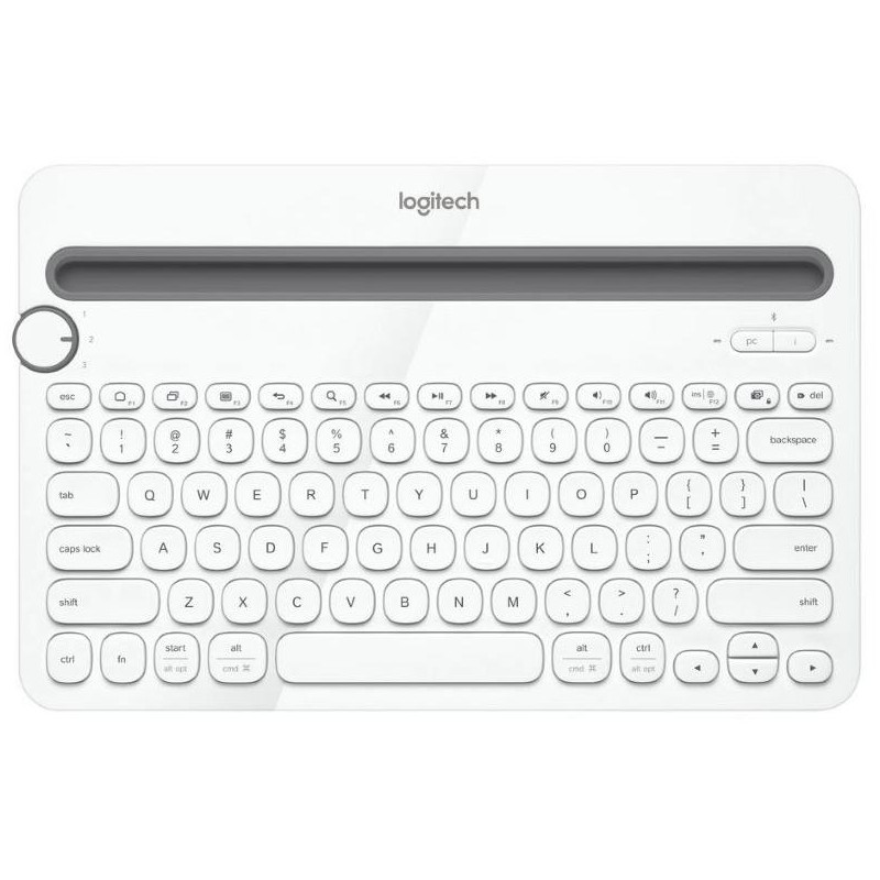 Logitech klávesnice K480/ Bezdrátová/ Bluetooth/ US (americká)/ bílá