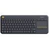 Logitech Tastatur K400 Plus/ Kabellos/ 2,4GHz/ Touchpad/ USB-Empfänger/ CZ/ Schwarz