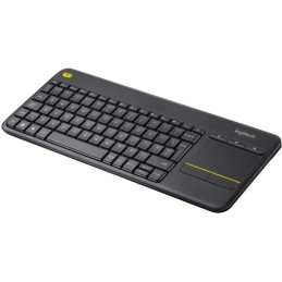 Logitech klávesnice K400 Plus/ Bezdrátová/ 2.4GHz/ Touchpad/ USB přijímač/ CZ/ Černá