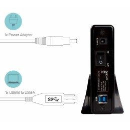I-tec externí box pro HDD ADVANCE MySafe/ 3,5" SATA/ USB 3.0/ černý