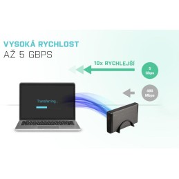 I-tec externí box pro HDD ADVANCE MySafe/ 3,5" SATA/ USB 3.0/ černý