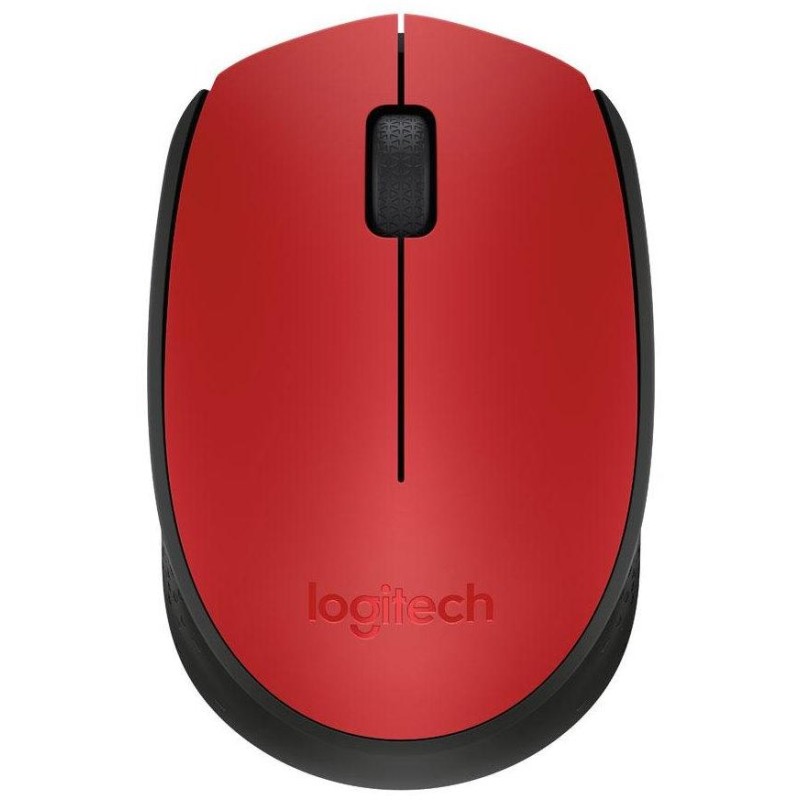 Logitech myš M171/ Bezdrátová/ Optická/ 1000dpi/ USB přijímač/ červená