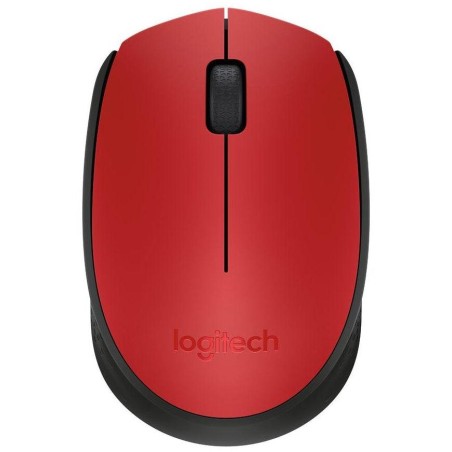 Logitech myš M171/ Bezdrátová/ Optická/ 1000dpi/ USB přijímač/ červená