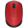 Mysz Logitech M171/ Bezprzewodowa/ Optyczna/ 1000 dpi/ Odbiornik USB/ Czerwona