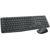 Zestaw Logitech MK235/ Klawiatura + mysz bezprzewodowa/ 2,4 GHz/ Odbiornik USB/ CZ/ szary