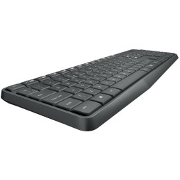 Logitech set MK235/ Bezdrátová klávesnice + myš/ 2.4GHz/ USB přijímač/ CZ/ šedý