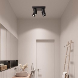 IMMAX NEO PUNTO-4S SMART bodové svítidlo čtverec 4 hlavy, GU10 4,8W, RGB+CCT, Zigbee 3.0, TUYA