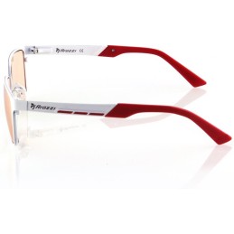 AROZZI herní brýle VISIONE VX-800 White/ bíločervené obroučky/ jantarová skla