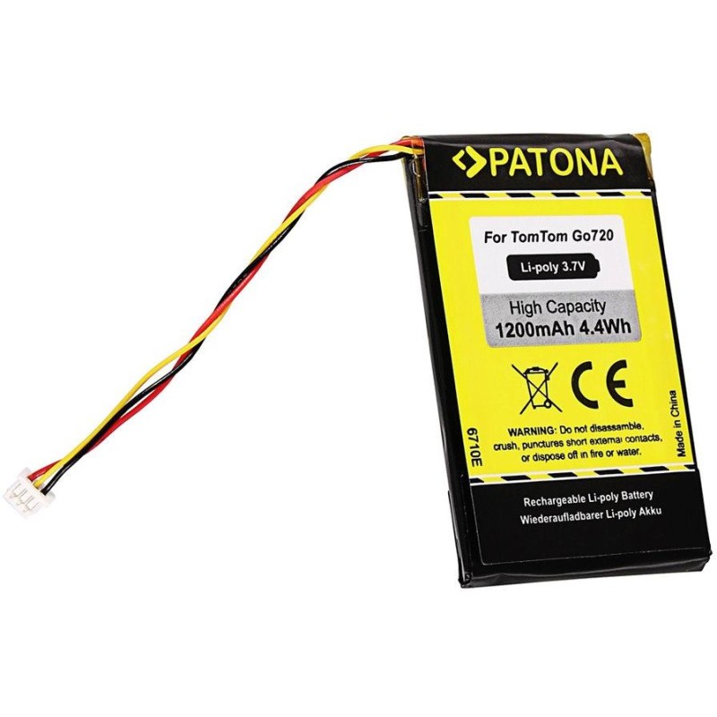 PATONA baterie pro GPS TomTom Go 720 1200mAh Li-Pol 3,7V Go 520