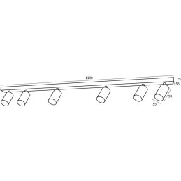 IMMAX NEO PUNTO-6 SMART bodové svítidlo linear 6 hlav, GU10, 4,8W, RGB+CCT, Zigbee 3.0, TUYA