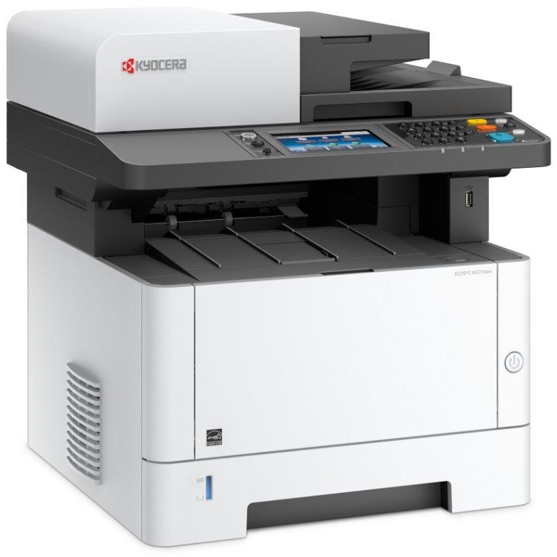 Kyocera ECOSYS M2735dw, A4 MFP, čb, 35ppm, 1200 dpi, 512MB, duplex,  DP, LAN, Wifi, start. tonery 1000str., LCD