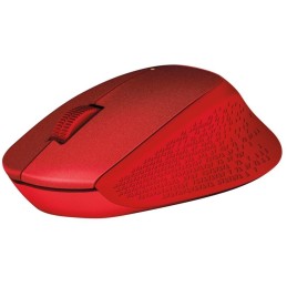 Logitech myš Wireless M330 Silent Plus / optická / bezdrátová / 3 tlačítka / červená