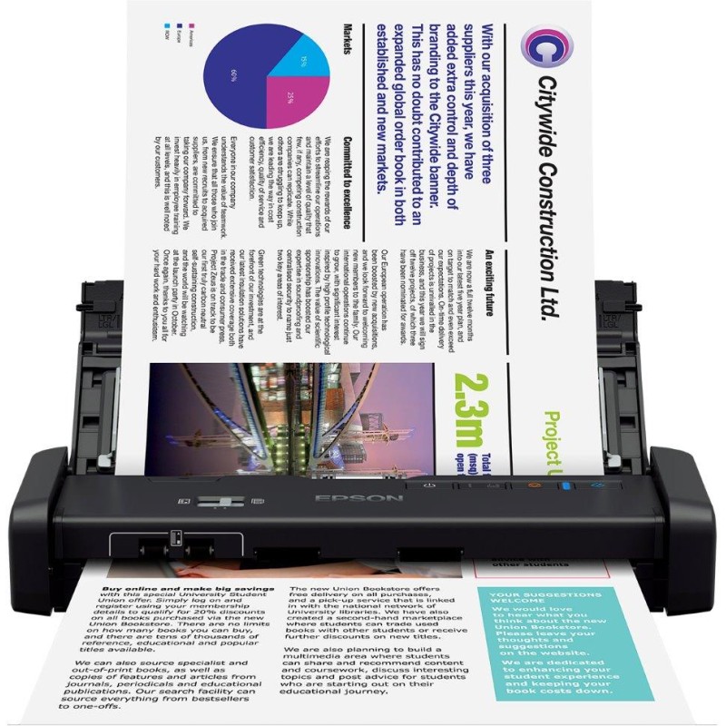 Epson skener WorkForce DS-310/ A4/ 1200dpi/ USB3.0/ 3 roky záruka po registraci