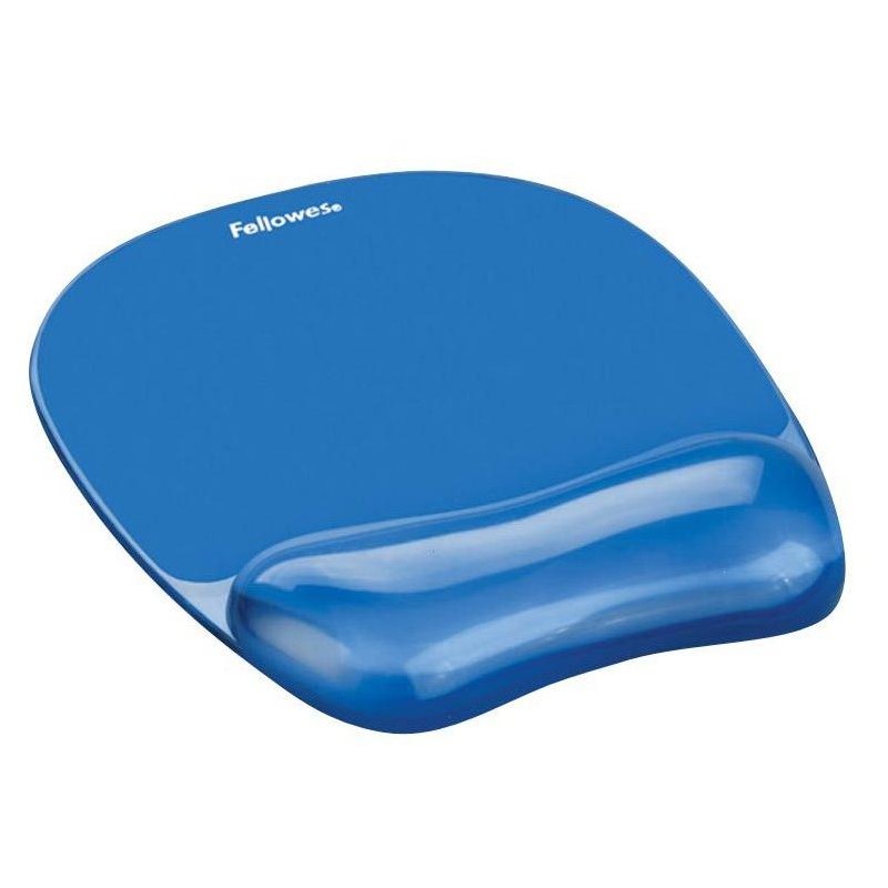 FELLOWES podložka pod myš a zápěstí CRYSTAL gelová modrá