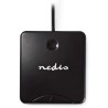 NEDIS čítačka čipových kariet CRDRU2SM1BK/ Smart Card ID-1/ eObčanka/ štandardné biometrické čipy/ USB 2.0/ čierna
