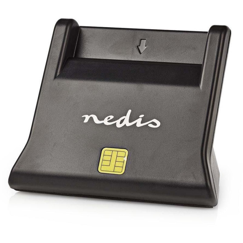 NEDIS čtečka čipových karet CRDRU2SM3BK/ Smart Card ID-1/ eObčanka/ standardní biometrické čipy/ USB 2.0/ černá