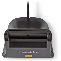 NEDIS čtečka čipových karet CRDRU2SM3BK/ Smart Card ID-1/ eObčanka/ standardní biometrické čipy/ USB 2.0/ černá