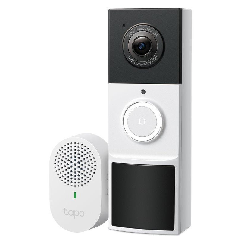 TP-Link Tapo D210, Chytrý Video zvonek, 3MP kamera, detekce osob, 160° zorné pole, IP65, SD slot,