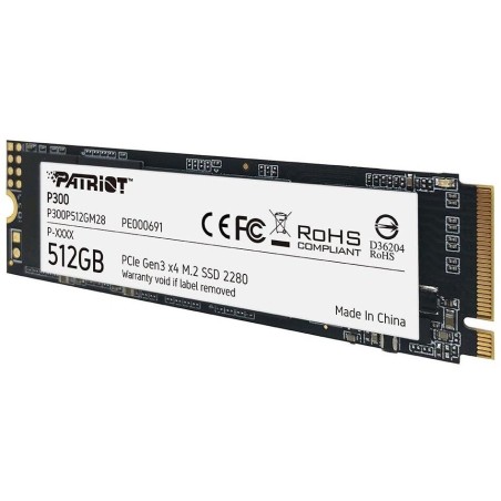 PATRIOT P300 512GB SSD / Interní / M.2 PCIe Gen3 x4 NVMe 1.3 / 2280