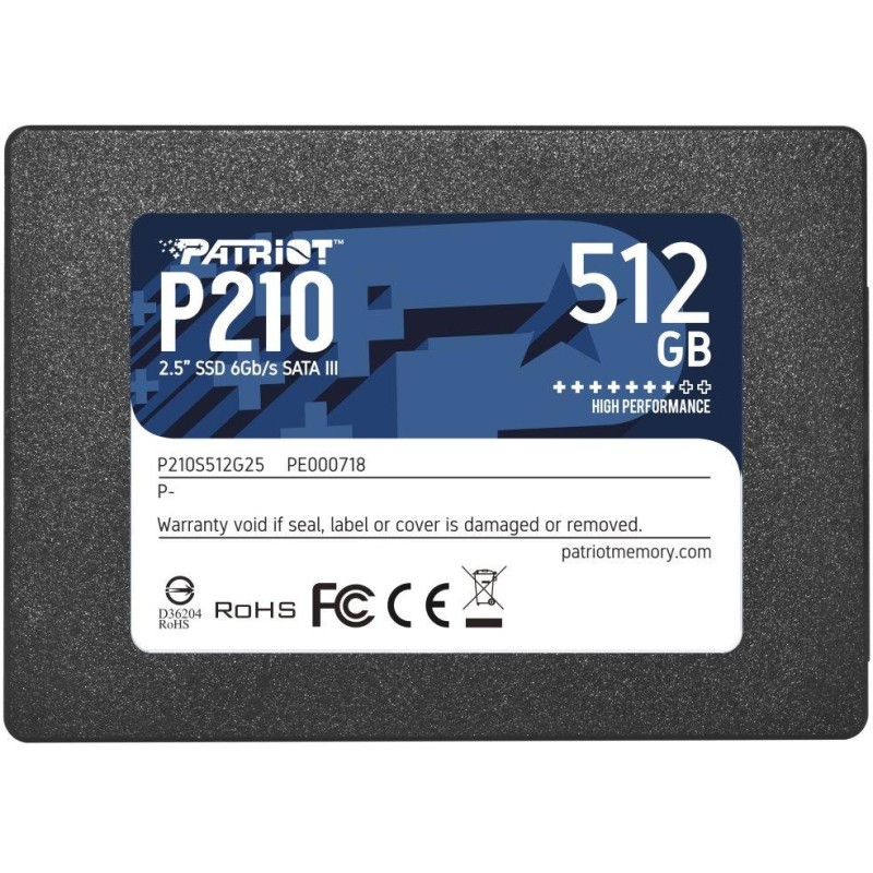 PATRIOT P210 512GB SSD / 2,5" / Interní / SATA 6GB/s / 7mm