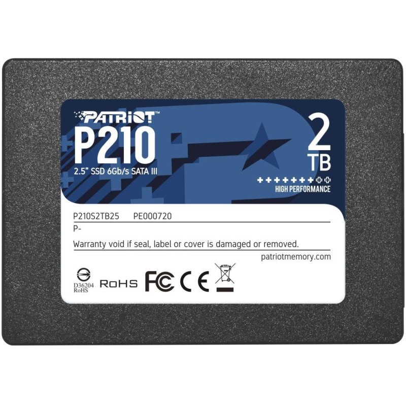 PATRIOT P210 2TB SSD / 2,5" / Interní / SATA 6GB/s / 7mm