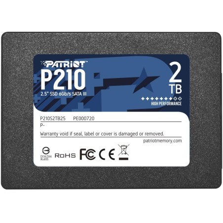 PATRIOT P210 2TB SSD / 2,5" / Interní / SATA 6GB/s / 7mm