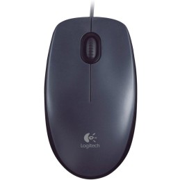Logitech myš M100/ 3 tlačítka/ 1000dpi/ USB/ šedá