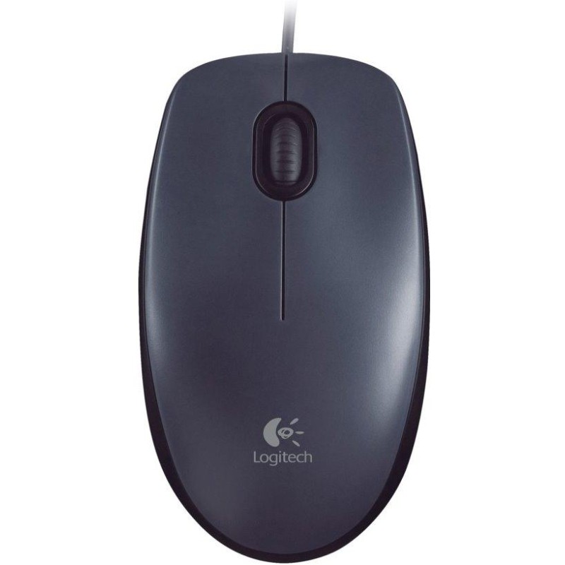 Logitech myš M100/ 3 tlačítka/ 1000dpi/ USB/ šedá